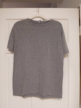 Next Level Apparel Heather Gray Crew Neck T-Shirt Size Large